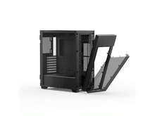 Rosewill FBM-X7 Black ATX Mid Tower Case - Hinged Tempered Glass Side Panel, High Airflow, 4 X PWM ARGB Fans, Pre-Installed 650W 80+ Gold Power Supply - Black - View 8