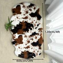 1 tấm thảm nhung giả da bò không đối xứng, thảm nhung giả da bò sang trọng phong cách Bắc Âu, kích thước không đối xứng, sai số cắt 1-5cm, thảm trang trí, trang trí phòng ngủ, thảm nhỏ, thảm, trang trí nhà cửa, thảm phòng khách, thảm nhỏ phòng khách, thảm phòng ngủ, trang trí nhà cửa phòng khách, thảm ngoài trời, thảm có thể giặt được, thảm lông cừu, thảm lông, thảm thu đông, dày/nhung - Nhiều màu - Xem 3