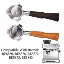 Cabo para porta-filtro sem fundo de 54 mm compatível com máquinas de café expresso Breville, cesto de filtro em aço inoxidável, acessórios para cabo Breville - Multicolorido - Ver 1