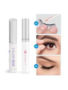 MAANGE 2 lọ keo dán mi, tự nhiên, không nhìn thấy sau khi khô, độ bám dính cao, thích hợp sử dụng hàng ngày và khi đi du lịch. - trắng - Xem 6