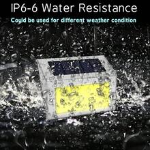 Step LightsLuces solares para escalones cubierta luz solar de escalera al aire última intervensión impermeable luz LED de acero inoxidable para jardín patio camino paquete de 6 color blanco cálidoStep Lights - blancoclido - Ver 3