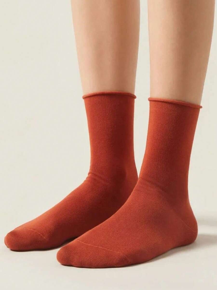 Pares de Meia Cano Alto Algodão Masculino Multicolor