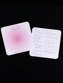 20/30/50张粉色渐变花朵美甲展示卡，XS-S-M-L尺寸，74*74mm，坚固的纸板材质，适用于美甲沙龙、网店和礼品包装 - 专业人士和顾客均可使用，无需组装，高品质纸张，时尚装饰性美甲卡。 - 彩色 - 查看 5