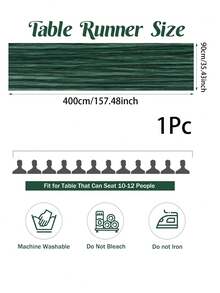 1/5/10Pcs 90*180cm/90*300cm/90*400cm Bohemian Style Green Gauze Long Tablecloth, Translucent Cheesecloth Romantic Tablecloth, Suitable For Wedding Reception Bride Holiday Birthday Valentine's Day Party Dining Table Restaurant Dressing Table Decoration, Home Decoration, Scene Decoration