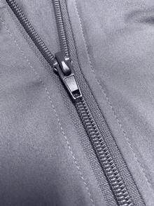 LovelyWholesale Women'S Casual Stand-Up Collar Long-Sleeved Zipper Fall Outfits For Women Top And Slim-Fit Pants 2 Pieces Set Autumn Clothing For Women - Dark Grey - View 7