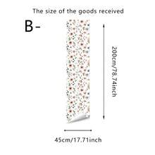 1 Piece Small Floral Series Large Area Wall Sticker PVC Material Self-Adhesive, Spring Bedroom Whole Wall Renovation/Rental Whole House Decoration/Girl's Heart Room Layout 17.71x78.74in Large Size Warm Countryside Style Home Wall Decoration - Multicolor-wall Stickers - View 13