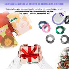 BLUEDREAMER Impresora Manual de Grabado de Etiquetas con 3 Rollos de Cinta de 9mm de Ancho, Impresión de 47 Tipos de Letras/Números/Símbolos, Impresora Portátil de Etiquetas En Relieve 3D - 1 - Ver 7