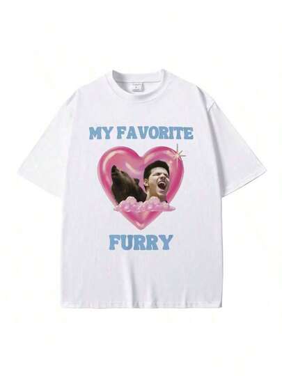 Twilight Jacob Black Is My Favorite Furry Funny Meme T Shirts Men men Vintage Oversized T-Shirts Casual 100% Cotton T-Shirt