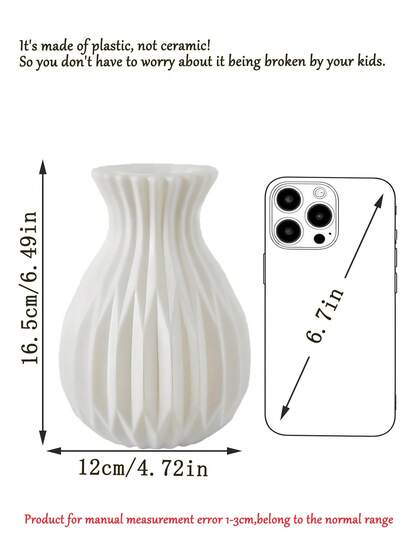 1pc Minimalist Vase ation Living Room Bedroom TV Cabinet Shelf, Plastic Hydroponics, Creative Flower Arrangement Vase, Artificial Groen Plants, Faux Flowers, Tafel ation, Dining Birthday Graduation Home Glass view 8