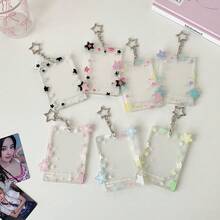 Colorful Star Charm Holder, Transparent 3-Inch Card Display Protective Case For Hard Cards - Multicolor - View 10