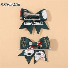 10pcs Christmas Element Print Bow Hair Clip Set For Girls, New Party Surprise Gift Accessories, Celebration Essentials, Festive Hair Clips, Festive Prints, Accessories, Lightweight Hairpins, Wellcrafted Bows, Hair Clip Bundle, Decorative Hairpins, Gift Shoppers, Young Women - Multicolor - View 2