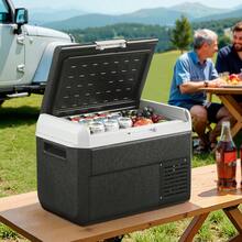 12 Volt Car Refrigerator, 26.4QT/25L Car Fridge, Portable Electric Cooler With -4℉~68℉ Adjustable Temperature, 12/24V DC And 100- 240V AC Compressor Freezer For Outdoor, Camping, Travel, RV - US A Type Plug(110-127V) - View 10