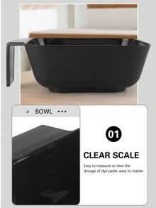 1pc/4pcs Hair Dye Tool Set, Including Dye Brush, Comb, Handle Dye Bowl, Mixing Bowl, Steaming Bowl, Plastic Bowl, Dyeing Bowl - Black - View 9