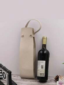 葡萄酒礼品袋，双层耐用葡萄酒手提袋，可重复使用的PU皮革香槟礼品袋 - 彩色 - 查看 3