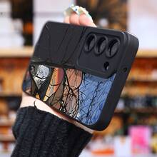 Funda de Primavera con Grano de Madera Negra para Samsung Galaxy S25 Ultra/S24 PLUS/S23+/S22/S21 Series, Diseño de  de Moda Nueva, Ligera, Antideslizante y Resistente a Impactos, Funda Protectora de TPU de Alta Calidad, Funda de Uso Diario, Funda Protectora Resistente a Impactos, Estética Moderna, Funda de Teléfono a la Moda, Resistente a Impactos, Carcasa Flexible, Cubierta Protectora, Funda Protectora Resistente a Impactos, Usuarios de Smartphones, Compradores Conscientes de la Moda - Colores mixtos - Ver 7
