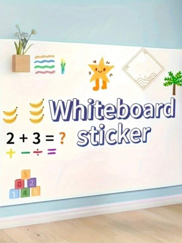 Creative Capture Self-Adhesive Whiteboard Wallpaper Stickers - Durable Writing Surface, Perfect For School, Office & Home Message Boards - 17.71" W X 78.74" L, Easy To Apply & Remove, Creative Wall Stickers