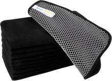 Microfiber Dish Cloth For Washing Dishes, 2025  Kitchen Cleaning Cloths, 5 Color Assorted 12Inchx12Inch 10 Pack - Black - View 8