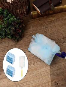 20个蓬松除尘器替换头,配1个手柄 - 适用于闪电除尘吸尘器的超细纤维替换头,可单次和重复使用,是客厅、卧室、厨房和家具清洁的理想之选,用于清洁灰尘。 - 彩色 - 查看 7
