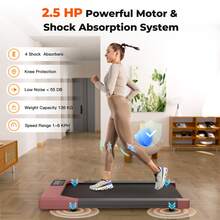 LACUFFY Promoation Walking Treadmill 2.5HP 1-6km/H Speed Anti-Slip Shock Absorption Portable Treadmill For Home Office Exercise Machine - UK Plug(220-240V) - View 7