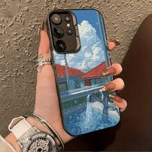 Funda de Teléfono de Paisaje de Arquitectura de Cielo Azul y Nubes Blancas, Varios Modelos Adecuados para Samsung Galaxy A14/A15/A23/A24/A31/A32/A33/A35/A51/A52/A53/A54/A55/A71/A73/S20/S20+/S20 Ultra/S21/S21+/S21 Ultra/S22/S22+/S23/S23+/S23 Ultra/S24 Plus/S24 Ultra/S25/S25 Plus/S25 Ultra/F42/M34 - Funda de Teléfono de Regalo Simple y de Moda, Smartphone, Esencial Diario, Estética Minimalista, Tratamiento de Superficie de Alta Calidad, Diseño de Impresión UV, Funda Protectora, Entusiasta de la Tecnología - Colores mixtos - Ver 1