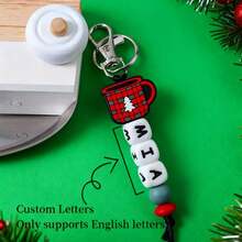 1 Móc khóa Giáng sinh Nhiều vật dụng Giáng sinh như Cây thông Noel Ông già Noel Hươu Người tuyết Hạt chữ cái tùy chỉnh Quà tặng/Trang trí Giáng sinh Quà tặng cho phụ nữ Quà tặng cho nam Phụ kiện điện thoại - Màu Khỏa thân - Xem 17