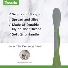 Tovolo - Herramienta de cuchara y esparcida – Utensilio de cocina de silicona de doble extremo y nailon para esparcir, raspar, recoger, rebanar, sin , resistente calor, apto para lavaplatos(Large Pesto) - Tipo 4 - Ver 4