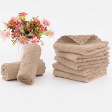 12 Pack Kitchen Dish Cloths (10 X 10 Inches, Cream Yellow), Super Soft And Absorbent Coral Velvet Dish Towels, Nonstick Oil Fast Drying Microfiber Cleaning Cloth, No Lint Household Dishcloths, 2025 - 棕褐色 - 查看 4