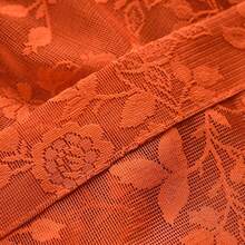 Lace Curtains 84 Inches Long - Rustic Branch Leaf Floral Patterned Ivory Sheer Lace Curtains For Living Room, Scalloped Macrame Country Sheer Curtain 2 Panels, 52 X 84 Inch, Cream/Ivory - 亮橙色 - 查看 5