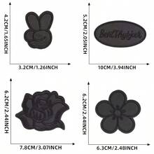 2/4pcs Feather Down Jacket Patches, Self-Adhesive, Seamless, High-End Clothing Repair, Leather Garments, Holes, Black Embroidered Fabric Patches, Jacket Patches, Sewing Patches, Clothing Patches, Garment Care Solution, Clothing Hole Repair, Embroidered Badges, Clothing Repair Stickers, Minimalist Repair Look, Understated Repair Style, Durable Fabric Structure, Enhanced Patch Durability - Multicolor - View 22