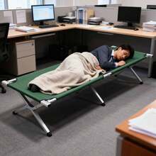 Cama plegable militar para camping, portátil y con bolsa de transporte. Ideal para adultos. Soporta hasta 136 kg (300 lbs). Ligera y fácil de montar. Compacta y portátil, perfecta para viajes, caza, senderismo y motociclismo. - Verde - Ver 4