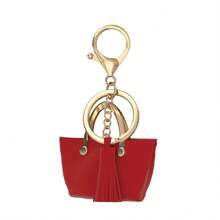 4 Colors Women Mini Cute Leather Coin Purse Keychain, Bag Charm, Jewelry Accessory - Multicolor - View 10