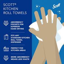 ® Kitchen Paper Towels (41482), With Fast-Drying Absorbency Pockets™, White, Perforated Standard Paper Towel Rolls, (20 Rolls/, 128 Sheets/Roll, 2,560 Sheets/)SpecialForCanada - 1 - 查看 9