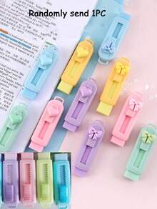 1pc Sliding Telescopic Eraser, Multi-Color Sliding Telescopic Plastic Cap Pencil Eraser, School Office Large Eraser, Drawing Art Eraser, Standard Pencil Eraser, Office Correction Product - Multicolor - View 14