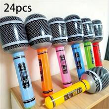 12/20/24/30pcs Giant Inflatable Microphone - 80s 90s Retro Party Decoration Set, Colorful Photography Props For Concerts, Weddings And Events, Durable Plastic Non-Electric Props, Party Decorations, Retro Microphone Design, Easy To Set Up Props, Suitable For Concerts, Theme Parties, Cosplay And Stage Birthday Decorations (Random Colors) - Multicolor - View 13