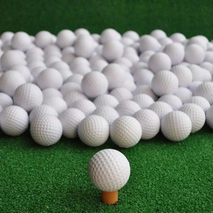 New 5pcs/Pack Outdoor Golf Double Layer White Practice Golf Balls - Multicolor - View 1