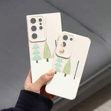 Adecuado para Samsung Nueva Funda de Teléfono de Silicona a Prueba de Golpes con Patrón de Árbol de Navidad para Galaxy S24 S23 S22 Plus Ultra FE S21+ S20 A72 A54 5G A53 A52 A52S A51 A33 A32 A23 A22 A21S Funda Protectora de Moda Más Vendida GN1 - Colores mixtos - Ver 4