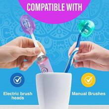 GuruNanda Brush Pods - Toothbrush Cover For Manual & Electric Toothbrush, Keeps Toothbrush Fresh & Clean, Travel Accessories With Natural Essential Oil Vapors, 3 Pack{Inchsize_nameinch:InchPackof3inch} - 包3 - 查看 5