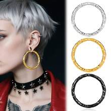 1件装不锈钢圆形耳扩耳钉，时尚女士身体饰品 - round - 查看 13