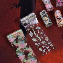 Snowflakes Nail Art Foils Transfer Stickers 10 Rolls Laser Holographic Nail Stickers Winter Xmas Snowman Designs Nail Foils Sky Starry Paper Transfer Adhesive Decals Women Nail Art - 樣式3 - 查看 5