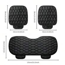 1 cái/2 cái/3 cái/7 cái Đệm ghế ô tô có túi đựng, thiết kế thêu vải nhung, kiểu dáng thời trang cao cấp, ấm áp và thoải mái, phù hợp với mọi mùa và mọi loại xe, phụ kiện nội thất ô tô - Nhiều màu - Xem 6