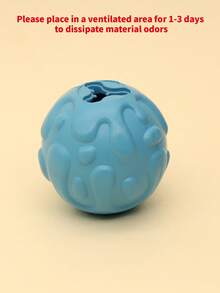 1pc Rubber Pet Food Leaking Chew Toy Ball - Blue - View 5