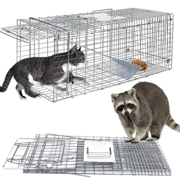 Trampa Jaulas Corral Para Gatos Conejos Perro 66x23x26cm