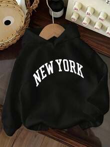 Bộ 3 áo nỉ lót nhiệt in họa tiết cho bé trai tuổi mới lớn, ấm áp và thoải mái cho mùa thu/đông - màu đen - Xem 3