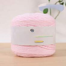 1 Roll/100g Soft Premium Yarn, 16-Ply Medium Thickness - Pastel Colors (Pink, Purple, Yellow, White) - Perfect For Knitting Scarves, Gloves, Sweaters, Hats, Bags And DIY Crafts, Handmade Yarn | Pastel Yarn | Soft Texture - Multicolor - View 18
