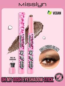 MISSLYN-OH MY GOSH 眼影棒，防水闪光眼影棒，质地柔滑，易于涂抹，完美贴合肌肤，显色度高，呈现透明珠光、闪光和金属光泽，持久防水，丝绒般柔滑的奶油质地眼影棒 - Nude Glam - 查看 2