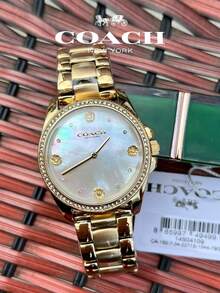 Coach Greyson Stainless Steel Women's Watch -Yellow Gold - 金色 - 查看 8