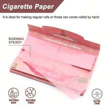 Confezione da 24 di OHIS Cartine per rollare di alta qualità ((1 confezione include 32 fogli di tabacco e 32 filtri) - Cartine per arrotolare a mano in pura cellulosa di legno, combustione lenta, ideali come regalo per la Festa della Mamma, della Festa del Papà, San Valentino, Natale e altre occasioni