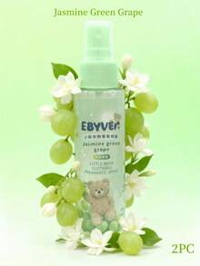 1瓶/100毫升衣物香氛喷雾（牛奶皂香型、茉莉葡萄香型、荔枝玫瑰香型、蓝色风铃香型），空气清新剂，高档衣物香氛，持久留香，适用于各种衣物、卫生间、卧室、衣柜、客厅和汽车空气清新剂