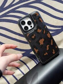 High End Fashion Leopard Print Pattern, Handmade Customization, Latest Designer Faux Leather Wallet Protective Case+Shock-Absorbing Frame, Equipped With Three Card Slots+Cash Slots, Certified Anti Drop, Simple Business Style, Fashionable And Practical, Shock-Absorbing And Scratch Resistant, Compatible With 17/17Air/17Pro/17ProMax, 16/16Plus/16Pro/16ProMax, 15.14, 13, 12, 11 Series, Easter Gift, Christmas And Halloween Decoration/Birthday Gift, Girlfriend, Boyfriend, Friend Or Yourself - 黑色 - 查看 7