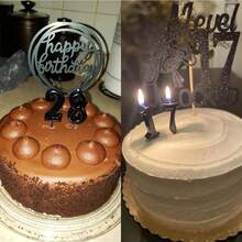 30th Birthday Candles, Black NFUmberss 30 Candle For Cake, Happy Birthday Cake Topper Decoration For Birthday Anniversary Celebration Party Supplies{Inchcolor_nameinch:InchBlackinch} - Black - 查看 8